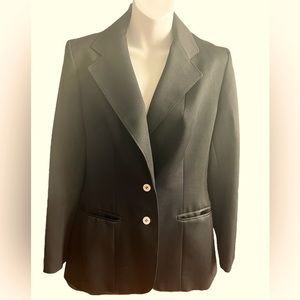 Evan Picone Size Small Vintage Black‎ Blazer With Pearl Button Detail
